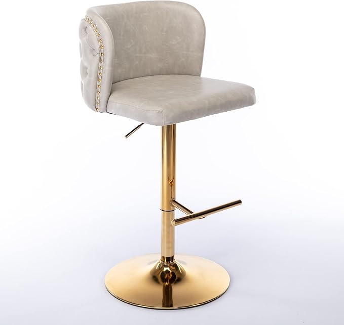 Modern Dining Chairs, Mid-Century Kitchen Table and Chairs with Sturdy Stable Construction, Easy Assembly for Dining Room, Home Pub and Kitchen Island,Beige-PU