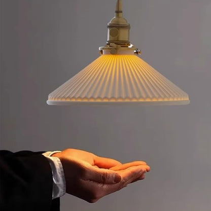 Retro Plug in Wall Sconces Japanese Style Ceramic Folding Lamp Wall Lights Wood Rotating Fixture Brass Base E26 Screw Wall Lighting (waxwood)