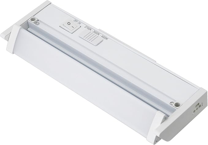 LEDVANCE 10" LED Undercabint Light, 6.5W, 3 CCT Select 2700/3000/4000K, 80 CRI, Linkable, 450 LMS, Accessories Included - 1 Pack (62440)