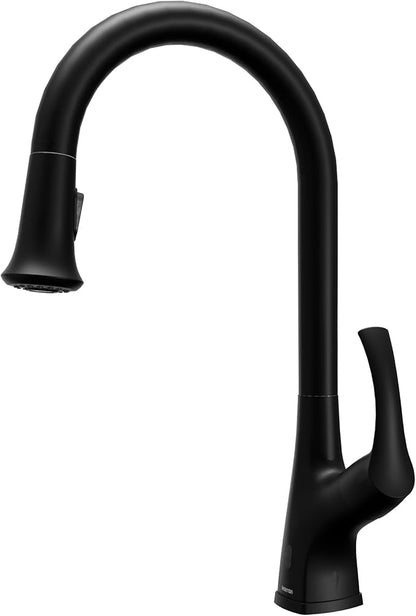 Karran Chantilly Touchless KKF375 Single Handle Pull Down Sprayer Kitchen Faucet in Matte Black