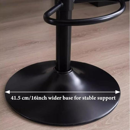 PU Leather Adjustable Stools - Swivel Armless Counter for Kitchen Island, Dining Room &,/Orange a-One Size