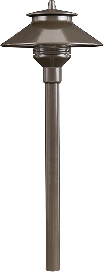 FX Luminaire by Hunter PL-LED20W-18R-BZ - Path Light Fixture with 18" Riser Aluminum Housing Antique Bronze Finish (G4 LED 2700K 1.6W)