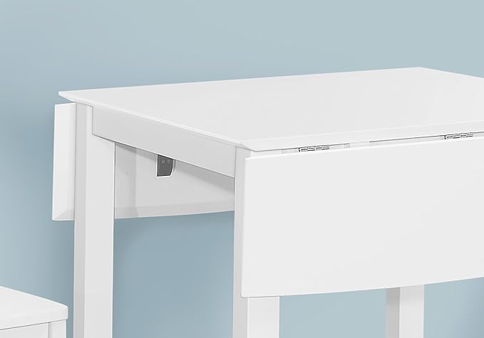 Monarch Specialties I 1320 Dining Chair, Set of 2, Side, Kitchen, Dining Room, White, Wood Legs, Transitional