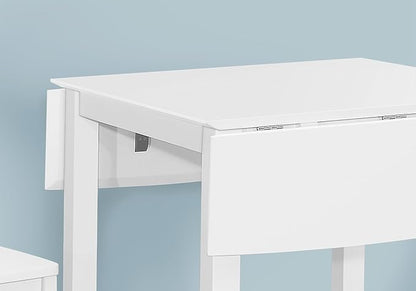 Monarch Specialties I 1320 Dining Chair, Set of 2, Side, Kitchen, Dining Room, White, Wood Legs, Transitional
