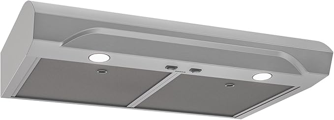 Broan-NuTone 30 Inch Alta Under Cabinet Range Hood, ENERGY STAR, 350 Max Blower CFM - Electric Rangehood and Exhaust for Kitchen Stove Cooking and Ventilation, Stainless Steel