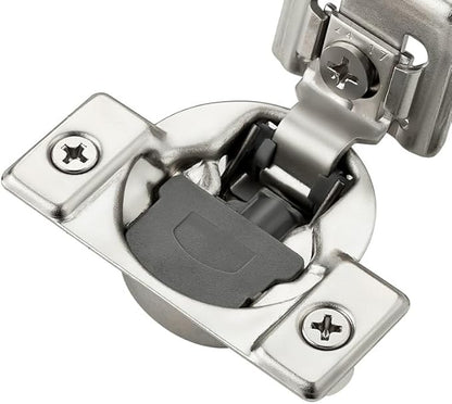 60 Pack 30 Pairs 1-3/8 inch Overlay Soft Close Hinges for Kitchen Cabinet Hinges Satin Nickel Hidden Hinges Stainless Steel Concealed Hinge self Closing
