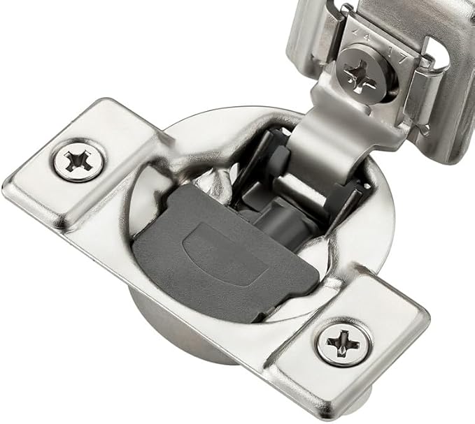 10 Pack 5 Pairs 1-3/8 inch Overlay Soft Close Hinges for Kitchen Cabinet Hinges Satin Nickel Hidden Hinges Stainless Steel Concealed Hinge self Closing
