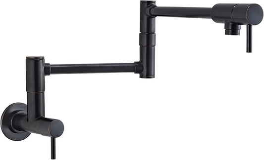 Pfister Lita Pot Filler Faucet, Wall Mounted Kitchen Faucet, Tuscan Bronze GT533PFY