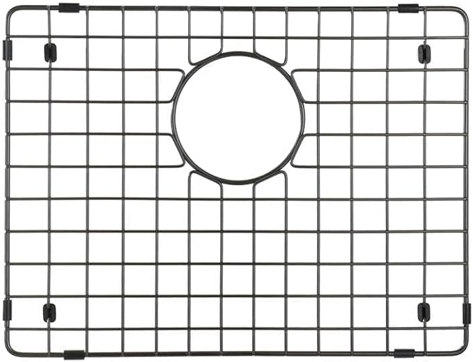 Starstar Sinks Protector Matte Black 304 Stainless Steel Kitchen Sink Bottom Grid, Rack (18 L x 15 W)