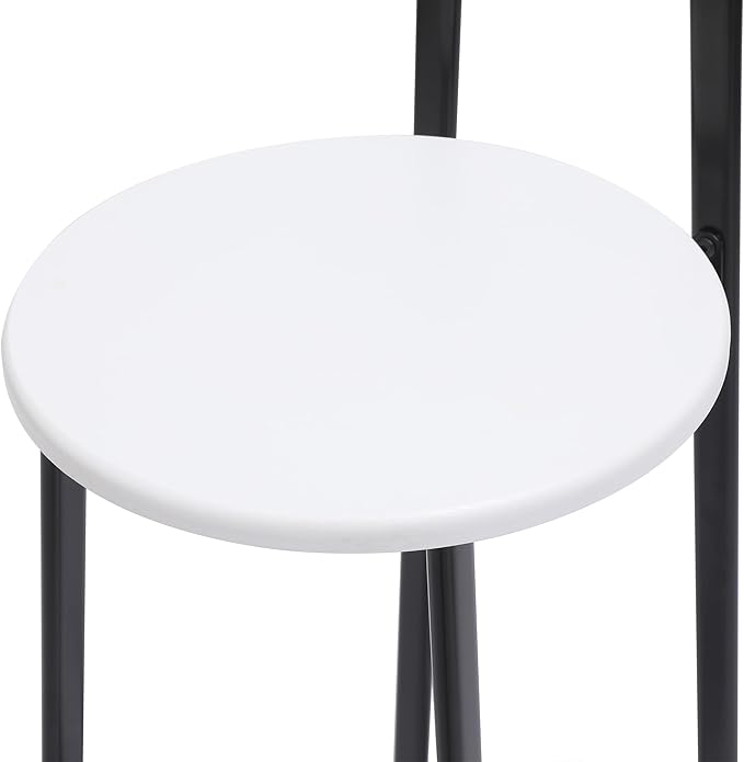 Kitchen Island Bar Chairs Set of 3 Metal Counter Barstools with Backrest for Dining Pub Room