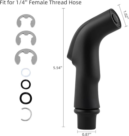 Hygie Rinse Kitchen Sink Sprayer Attachment, Kitchen Sink Side Sprayer Head Compatible with Delta, Moen, Kohler and Other OEM Brands, Pull Out Nozzle Head, Ergonomic Design, Matte Black