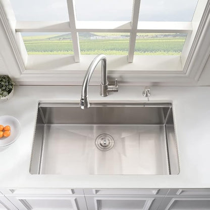 Stainless Steel Kitchen Sink Undermount-Hovheir 25x19 Undermount Kitchen Sink Workstation Sinks 16 Gauge Stainless Steel Single Bowl Deep Under Mount Sinks with Cutting Board