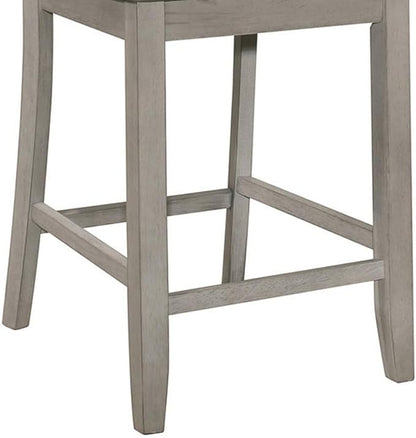 Counter Height Dining Chair with Crossbuck Backrest for Kitchen Island Seating