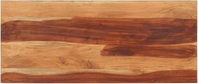 Solid Acacia Wood Table Top 55.1 x 23.6 Inches, Rectangular Desktop Replacement for Dining Room Desk Kitchen Cafe Workstation Brown