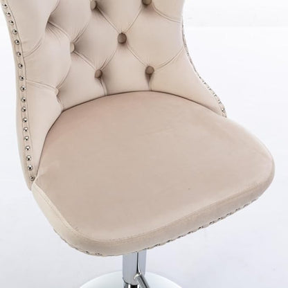 17.7 inch Base, Modern Upholstered Bar Stools with Backs Comfortable Tufted for Home Pub and Kitchen Island,Gray,Set of 2 (Foam + Beige + Velvet)