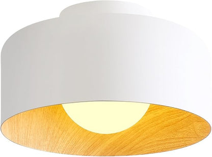 Staircase Flush Mount Ceiling Light Fixture 8.6in Rust-Proof Iron Ceiling Lamp G9 5W Warm Light 3000K Close to Ceiling Light Retro Industrial Interior for Shops, Hostels, Clothing Stores