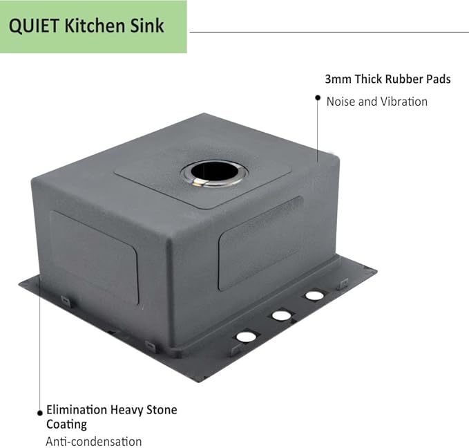 21 Inch Black Drop In Kitchen Sink Workstation -Wesliv 21x20 Inch Black Drop In Outdoor Bar Sink 16 Gauge Single Bowl Workstation RV Small Kitchen Bar Sink with Cutting Board