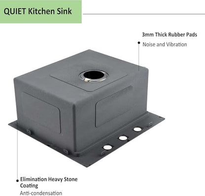 21 Inch Black Drop In Kitchen Sink Workstation -Wesliv 21x20 Inch Black Drop In Outdoor Bar Sink 16 Gauge Single Bowl Workstation RV Small Kitchen Bar Sink with Cutting Board