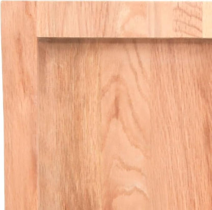 Solid Oak Live Edge Table Top 63x19.7x1.6 in Beige Varnished Wood Countertop for Dining Room Home Office Modern Rustic Design Easy Assembly