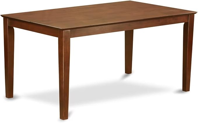 East West Furniture CACL6-MAH-W 6 Piece Dining Set Contains a Rectangle Solid Wood Table and 4 Kitchen Chairs with a Bench, 36x60 Inch, Mahogany