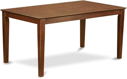 East West Furniture CACL6-MAH-W 6 Piece Dining Set Contains a Rectangle Solid Wood Table and 4 Kitchen Chairs with a Bench, 36x60 Inch, Mahogany