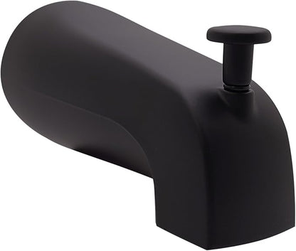 Westbrass E531D-1F-12 5-1/4" Reach Wall Mount Tub Spout with Front Diverter, Oil Rubbed Bronze