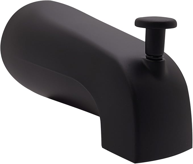 Westbrass E531D-1F-2-12 5-1/4" Reach Wall Mount Tub Spout with Front Diverter, Oil Rubbed Bronze (2-Pack)