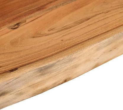 Solid Acacia Wood Live Edge Shelf Wall Mounted for Decorative Items with Shelf Supporting 165.3 lbs, Rustic Wall for Living Room, Natural Wood Tone Acacia 27.6 x 11.8 x 1.5 Inches