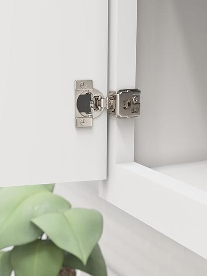 Amerock 2 Pack 1-1/4 inch Overlay Soft-Closing Compact Concealed Hinge for Face Frame Cabinet, 105-degree Opening Angle with 3-Way adjustability