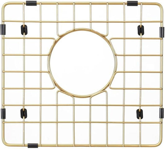 Starstar Sinks Protector Matte Gold 304 Stainless Steel Kitchen Sink Bottom Grid, Rack (11.5 L x 10.5 W)
