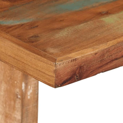 Rectangular Reclaimed Wood Dining Table 43.3x21.7x30.7 in Multicolor Rustic Small Dining Room Table for 4 Indoor Spaces with Retro Charm