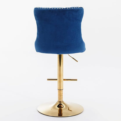 Modern Dining Chairs, Mid-Century Kitchen Table and Chairs with Sturdy Stable Base, Easy Assembly Luxury Furniture for Dining Room, Home Pub and Kitchen Island,Blue-Foam-setof2-2