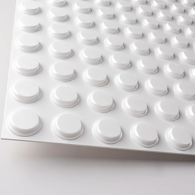 200 Pack White Cabinet Door Bumpers - 1/2” Diameter White Adhesive Pads for Drawers, Glass Tops, Cutting Boards, Picture Frames, Small Furniture