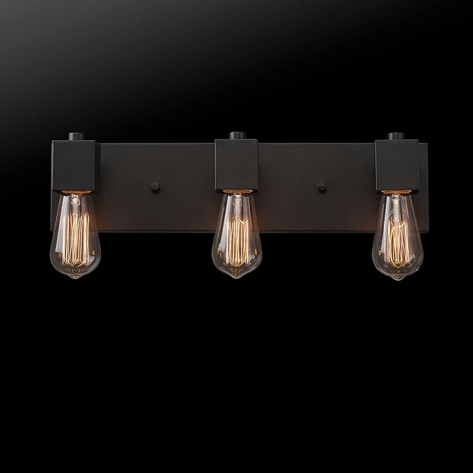 GLOBE Electric 63000005 18" 3-Light Vanity Light, Matte Black