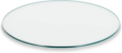 42 inch Round Glass Table Top - Clear Tempered Glass Surface Protector - Safe Pencil Polished Edge - Coffee, Dining and End Table