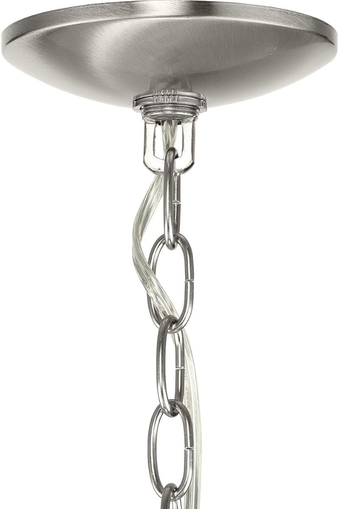 Progress Lighting 5-Light Candles Traditional Chandelier Light, Indoor, P4009-09, Brushed Nickel