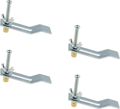 DGZZI 4PCS Undercounter Basin Clip Undermount Sink Mounting Bracket Kitchen Bathroom Washbasin Undercounter Mounting Screw Accessories