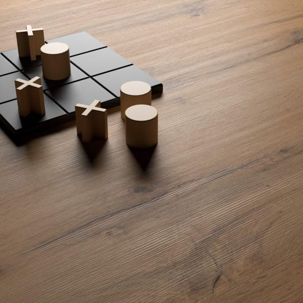 Mobili Fiver, Evolution Dining Table 70.9 x 15.7 in, with Wireless Charger, Rustic Oak with One Leg, Made in Italy