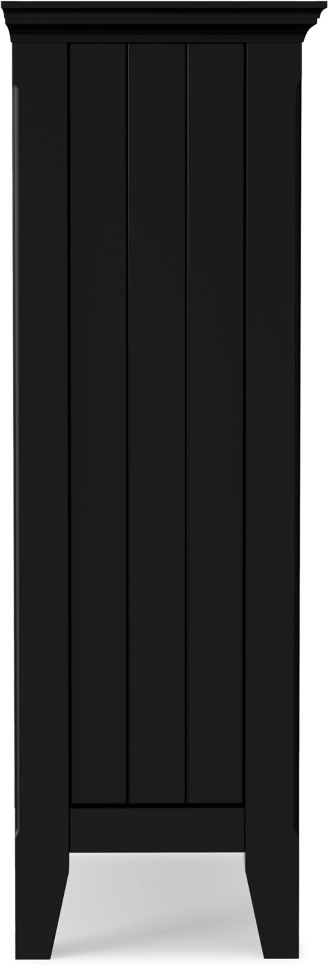 SIMPLIHOME Acadian Storage Cabinet - 36 inch Wide Solid Wood Entryway Storage Cabinet in Black, Transitional Cabinet for Hallway or Living Room with 2 Drawers and Adjustable Shelves