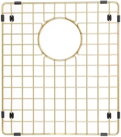 Starstar Sinks Protector Matte Gold 304 Stainless Steel Kitchen Sink Bottom Grid, Rack (11.75 x 14)