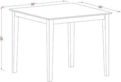 HomeStock Counter Height Table Set - 3 Piece Dining Set with Stools - Mahogany Finish - Kitchen Island Table