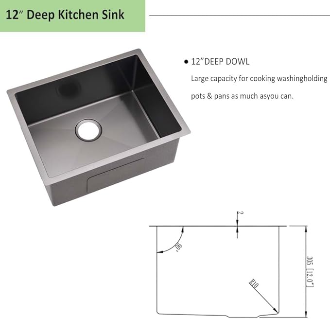 Stainless Steel Undermount Laundry Sink Black -Wesliv 23x18x12 Stainless Steel Undermount Utility Sink Matte Black 16 Gauge Single Bowl Laundry Room Sinks Outdoor Utility Sink