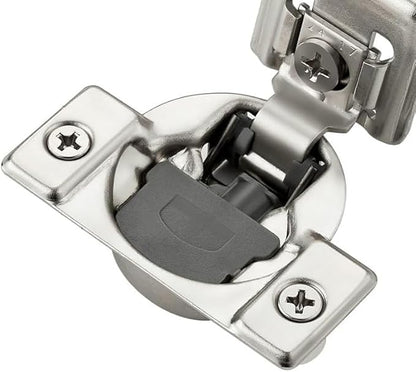 Ravinte 50 Pack 25 Pairs 1-3/8 inch Overlay Cabinet Hinges Kitchen Soft Close Cabinet Hinges Hidden Door Hinge for Kitchen Cabinet Stainless Steel Adjustable Hinges Satin Nickel Cabinet Hardware