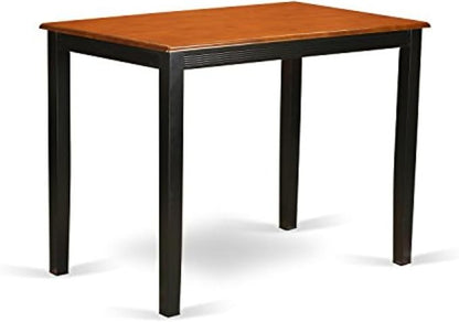 East West Furniture YAT-BLK-H Yarmouth Rectangle Counter Height Table, 30x48 Inch, Black & Cherry