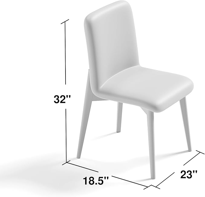 Casaphoria Dining Chairs Set of 2, Modern Fabric Kitchen Chairs with Black Wood Legs, Comfortable Dining Room Side Chairs for Home, Living Room, Restaurant