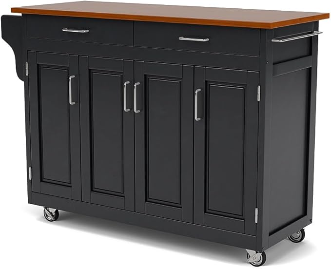 homestyles Create-A-Cart Black Kitchen Cart