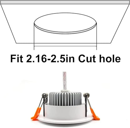 YGS-Tech 2 Inch LED Recessed Lighting, Dimmable Downlight 3W(35W Halogen Equivalent), CRI80, 2700K Ultra Warm White Ceiling Light with LED Driver (16 Pack)