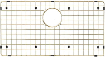 Starstar Sinks Protector Matte Gold 304 Stainless Steel Kitchen Sink Bottom Grid, Rack (28 x 14)