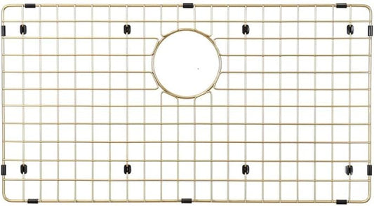 Starstar Sinks Protector Matte Gold 304 Stainless Steel Kitchen Sink Bottom Grid, Rack (26 x 15)