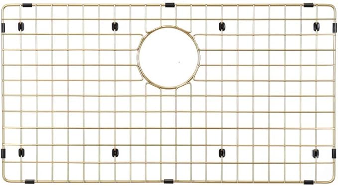 Starstar Sinks Protector Matte Gold 304 Stainless Steel Kitchen Sink Bottom Grid, Rack (28 x 16)